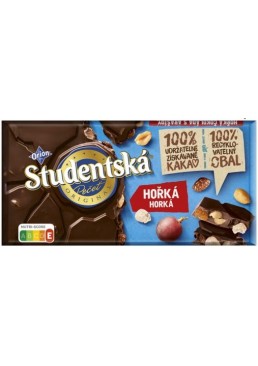 Шоколад чёрный Studentska с изюмом, орехами и желе, 170 г