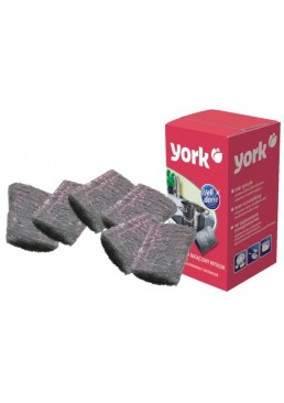 Губка металева YORK з миючим засобом, 6 шт