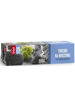 Пакеты для заморозки Anna Zaradna с клипсами 3 л, 25 шт