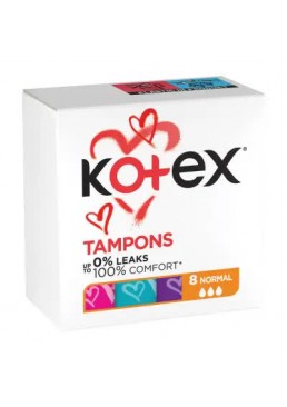 Гігієнічні тампони Кotex Normal 3 краплі, 8 шт