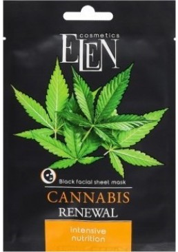 Тканевая маска для лица Elen Cosmetics Cannabis Renewal, 25 мл