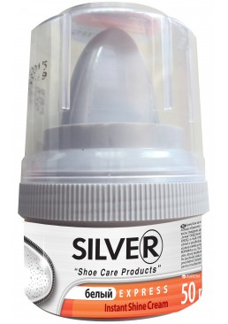 Крем-блеск для обуви Silver Белый, 50 мл