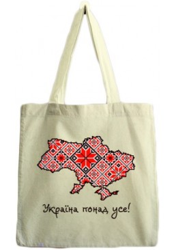 Сумка-шопер Украина превыше всего! натуральная бязь, 35х40 см