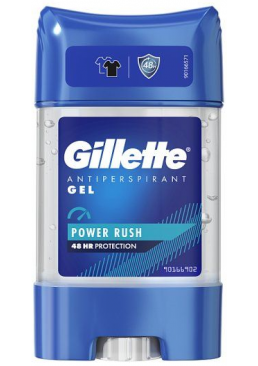 Гелевий дезодорант-антиперспірант Gillette Power rush, 70 мл