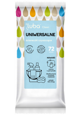 Серветки вологі віскозні Luba Clean, 72 шт