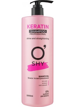 Шампунь O'Shy Keratin Блеск и выпрямление, 1 л
