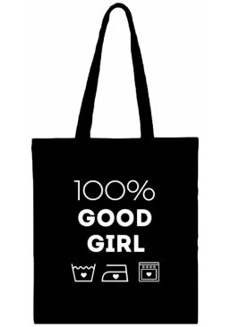Сумка-шопер Good girl бязь натуральная черная, 35х40 см 