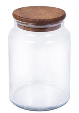 Банка Herevin з дерев'яною кришкою (232008-000), 0.890 л