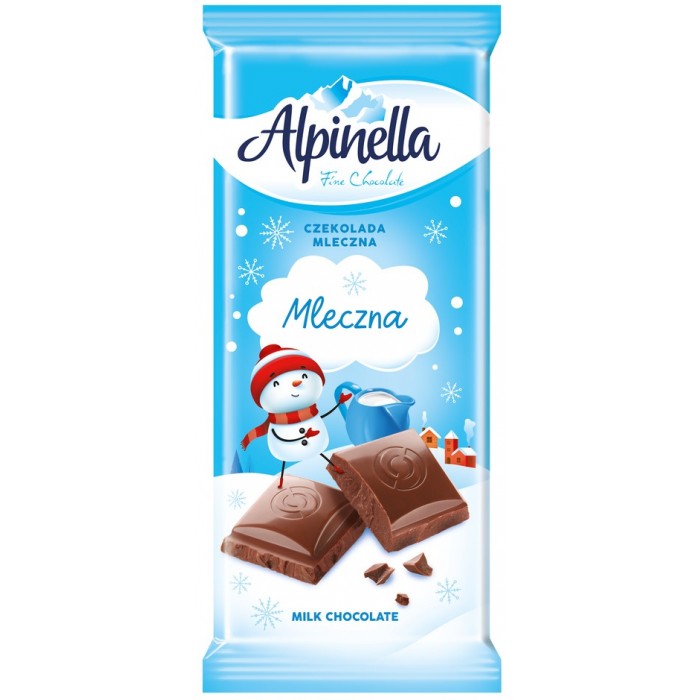 Молочный шоколад Alpinella Рождественская серия, 90 г - 