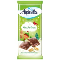 Шоколад Alpinella молочний з арахісом, 90 г