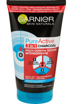 Гель для вмивання, скраб, маска для обличчя Garnier Skin Naturals Чистий Шкіра Актив очищення, 150 мл