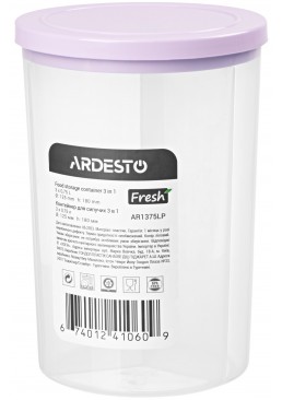 Контейнер для сипучих ARDESTO Fresh 3в1 AR1375LP, 0.75 л