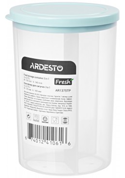 Контейнер для сипучих ARDESTO Fresh AR1375TP 3в1, 3х0.75 л