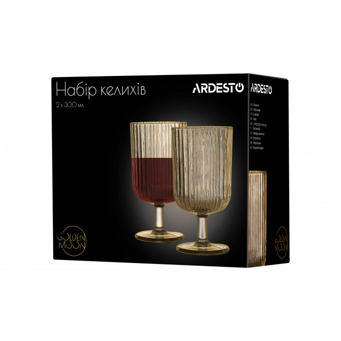 Набор бокалов ARDESTO Golden Moon AR2630GM 300 мл, 2 шт - 
