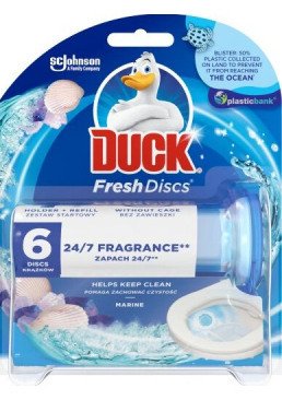 Диски чистоты для унитаза Duck Морская свежесть 6 шт