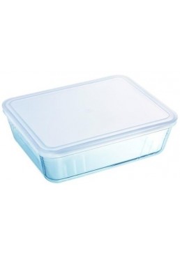 Форма прямокутна з кришкою Pyrex боросилікатне скло 0.8 л, 19х14 см