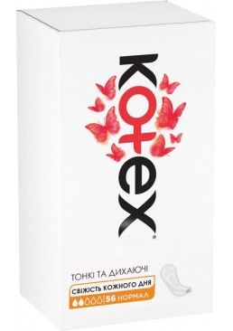 Щоденні гігієнічні прокладки Kotex Normal, 56 шт