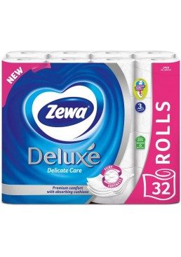 Туалетний папір Zewa Deluxe біла 3 шари, 32 рулони