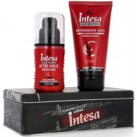 Подарунковий набір у металевій коробці INTESA Pour Homme (засіб для вмивання обличчя + засіб після гоління)