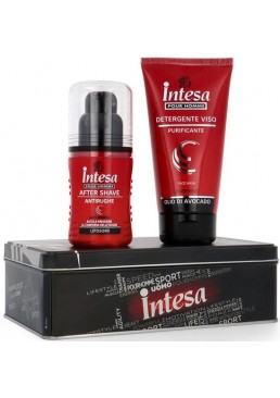 Подарочный набор в металлической коробке INTESA Pour Homme (средство для умывания лица + средство после бритья)