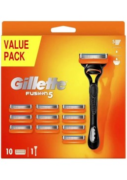 Станок для бритья Gillette Fusion5 +  сменные кассеты, 11 шт