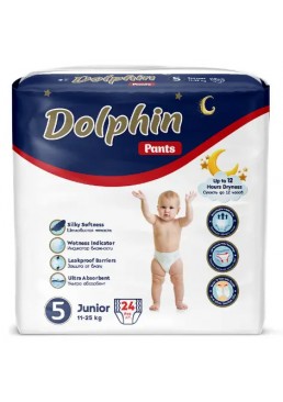Підгузки-трусики дитячі Dolphin 5 junior (11-25 кг), 24 шт
