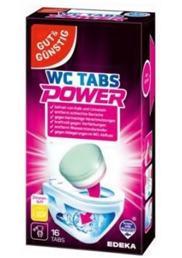 Таблетки для чистки унитаза Gut & Gunstig Power, 16шт
