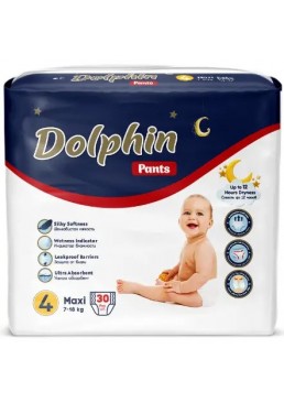 Підгузки-трусики дитячі Dolphin 4 maxi (7-18 кг), 30 шт