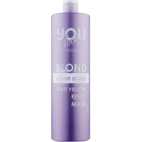 Маска You Look Professional Blond Silver Shine для збереження кольору та нейтралізації жовтизни, 1 л