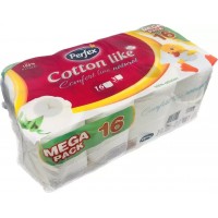 Туалетний папір PERFEX Cotton Like тришаровий, 16 шт