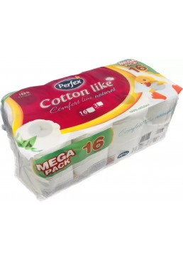 Туалетная бумага PERFEX Cotton Like трехслойная, 16 шт