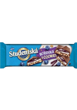 Шоколад Studentska Boruvka & Cookies, 235 г