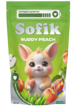 Напій соковий Sofik Ruddy Peach зі смаком персика безалкогольний негазований, 200 мл