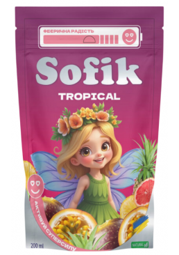 Напій соковий Sofik Tropical зі смаком маракуї, 200 мл