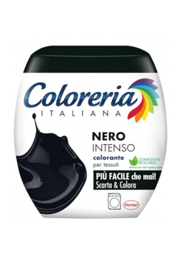 Фарба для одягу та текстилю Coloreria для оновлення кольору чорних речей nero intenso, 350 г