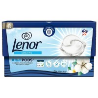 Капсули для прання Lenor Бавовна та квітка тіаре для всіх типів тканин, 22 шт