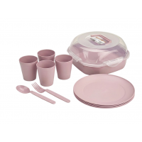 Набор для пикника на 4 человека UCSAN plastik M-3975 (пудровый)