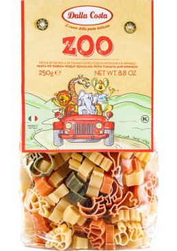Макароны с томатами и шпинатом Zoo Pasta "Dalla Costa", 250 г