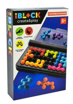 Головоломка iBlock Create & Play 10 деталей, 9.8х14.5х3 см