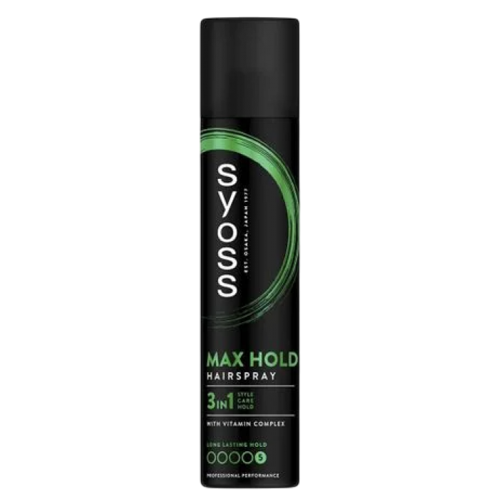 Лак для волосся Syoss Max Hold Hairspray фіксація 5 (максимально сильна), 300 мл - 