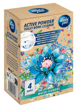 Туалетний порошок Ambi Pur Active Clean Water Flowers, 4x100 г