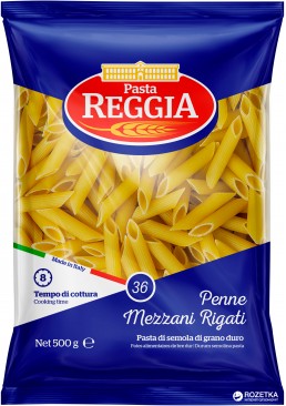 Макароны Pasta Reggia 34 Pene Ziti Rigati Перо, 500 г