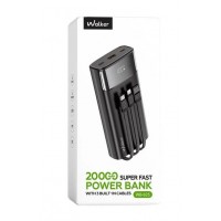 Портативна батарея WALKER WB-625, 20000mAh, 22.5W (чорна)