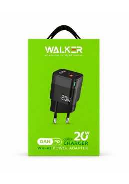 Сетевое зарядное устройство (адаптер) WALKER WH-42 20 Вт/18 Вт (черный)
