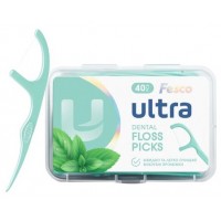 Зубна нитка Fesco Ultra Fresh Clean з тримачем, 40 шт