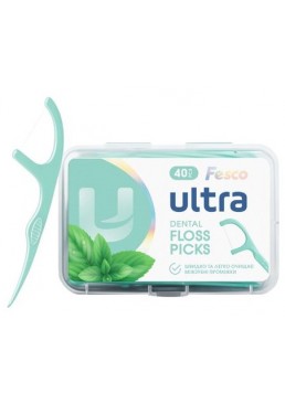 Зубная нить Fesco Ultra Fresh Clean с держателем, 40 шт