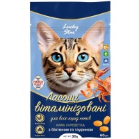 Ласощі вітамінізовані для котів Lucky Star з крабом і креветкою, 30 г
