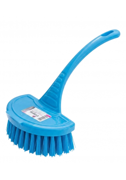 Щетка с ручкой Zambak Plastik ZP-144 для мытья ванны и раковины, 20х12х6 см (голубая)
