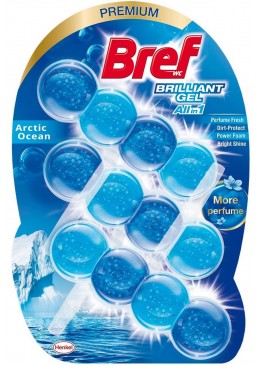 Туалетний блок для унітазу Bref Brilliant Gel All in 1 Арктичний океан, 3х42 г