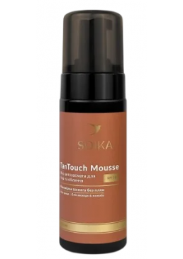 Мус-автозасмага для обличчя та тіла Soika TanTouch Mousse Medium з кето-цукром. олійкою авокадо і жожоба захист SPF 20, 150 мл